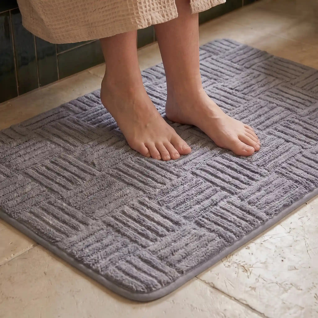 Tapis de bain tressé rectangle
