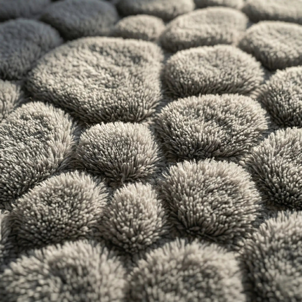 Tapis de bain effet galet incurvé